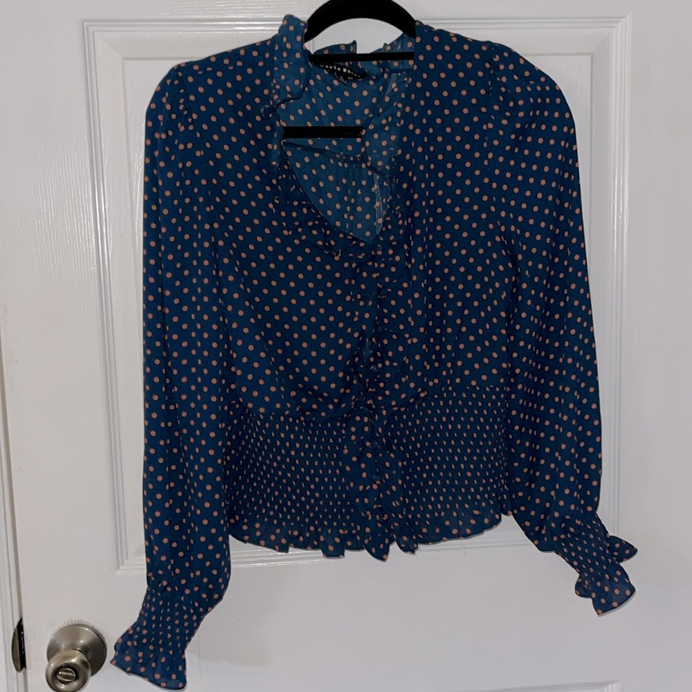 Dark blue and orange